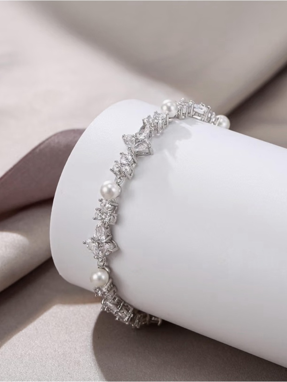 Pearl diamond wedding jewelry